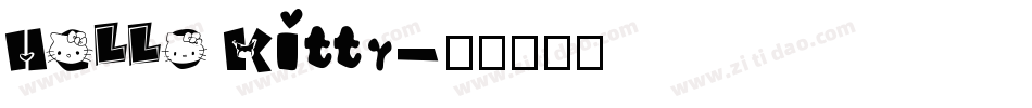 Hello Kitty字体转换
